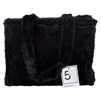 faux fur mini tote bag 10.5in x 8in