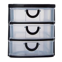 stackable 3-drawer mini organizer 7.5in x 6.25in