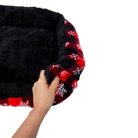 holiday cuddler pet bed 20in x 16in