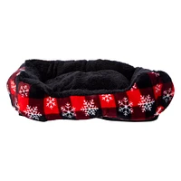 holiday cuddler pet bed 20in x 16in