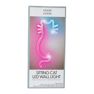 sitting cat LED wall light 9.8in x 4.3in