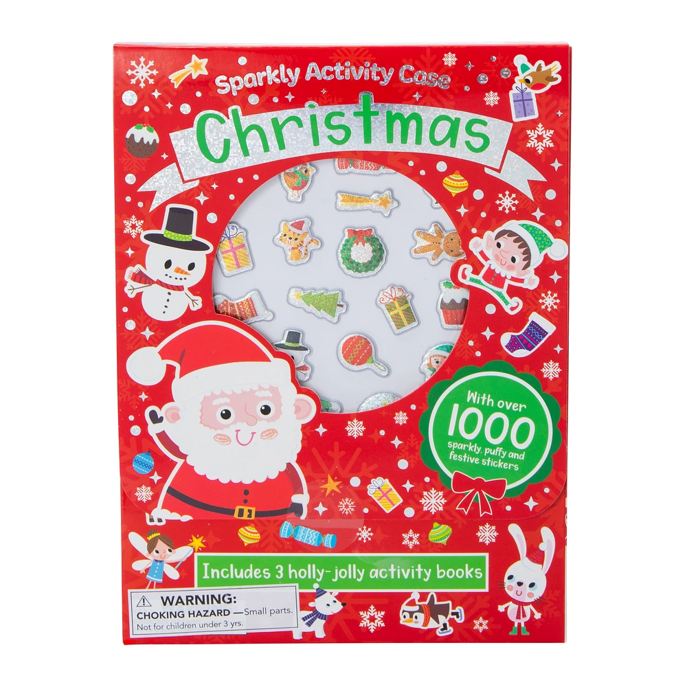 sparkly christmas activity case with over 1000 stickers