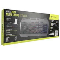 Wired LED Metal Gaming Keyboard For PC