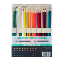 colored pencils set with canvas holder 36-count