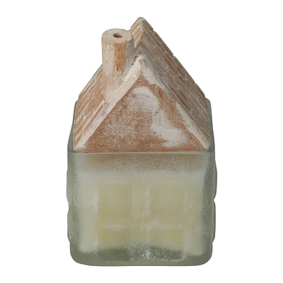 glass house candle 5in