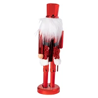 metallic holiday nutcracker decoration 11in