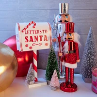 metallic holiday nutcracker decoration 11in