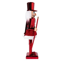 metallic holiday nutcracker decoration 15in