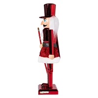 metallic holiday nutcracker decoration 15in