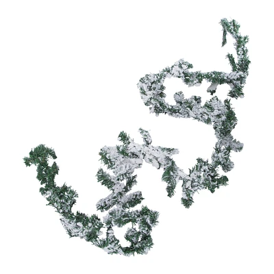 flocked greenery garland 9ft