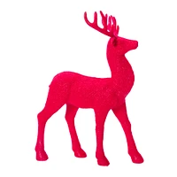 holiday glitter reindeer decor figure 12.8in
