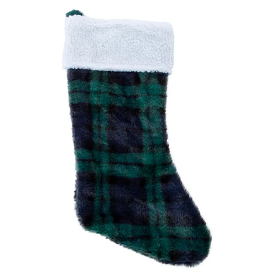 plaid christmas stocking