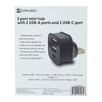 3-Port USB-A & USB-C Mini Hub