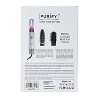 Purify® 3 In 1 Hair Styler: Dryer, Curler, Hot Air Brush