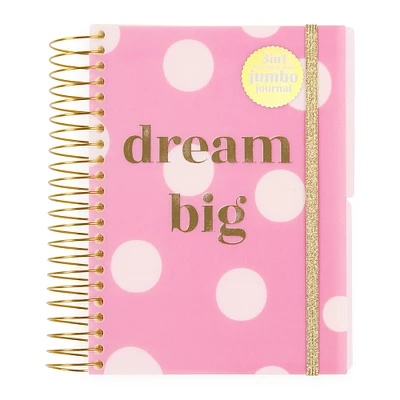 jumbo spiral journal 3-in-1 dotted, lined, blank pages