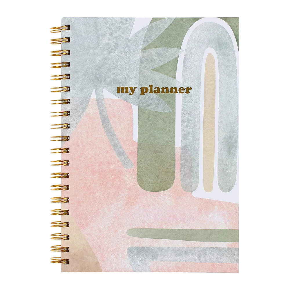 Spiral-Bound Undated Weekly Planner