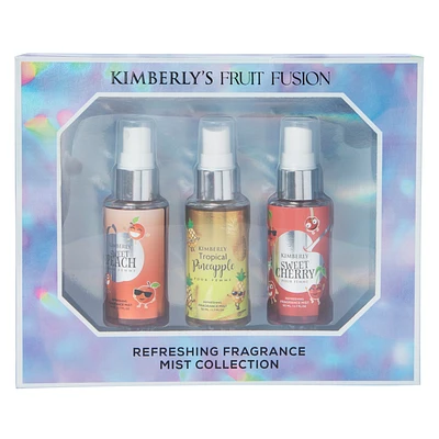 Kimberly’s Fruit Fusion Refreshing Fragrance Mist Collection 3-Piece Set