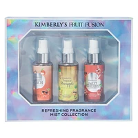 Kimberly’s Fruit Fusion Refreshing Fragrance Mist Collection 3-Piece Set