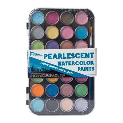 Pearlescent Watercolor Paints 28-Piece