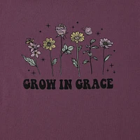 'grow grace' floral graphic tee