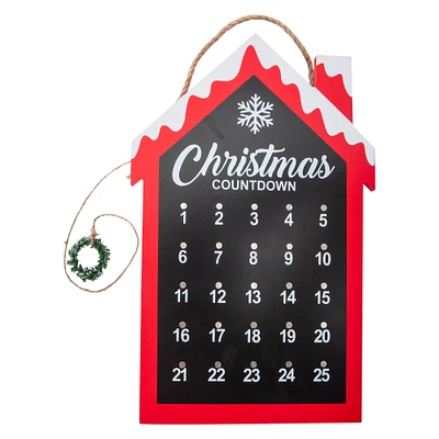 christmas countdown calendar sign 7.5in x 12in