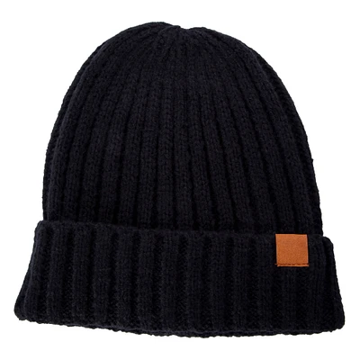 rib knit beanie hat