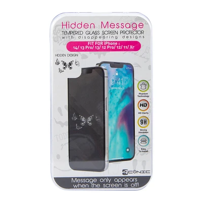 hidden message screen protector for iPhone 14®/13 Pro®