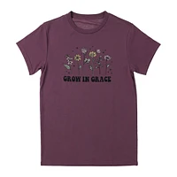 'grow grace' floral graphic tee