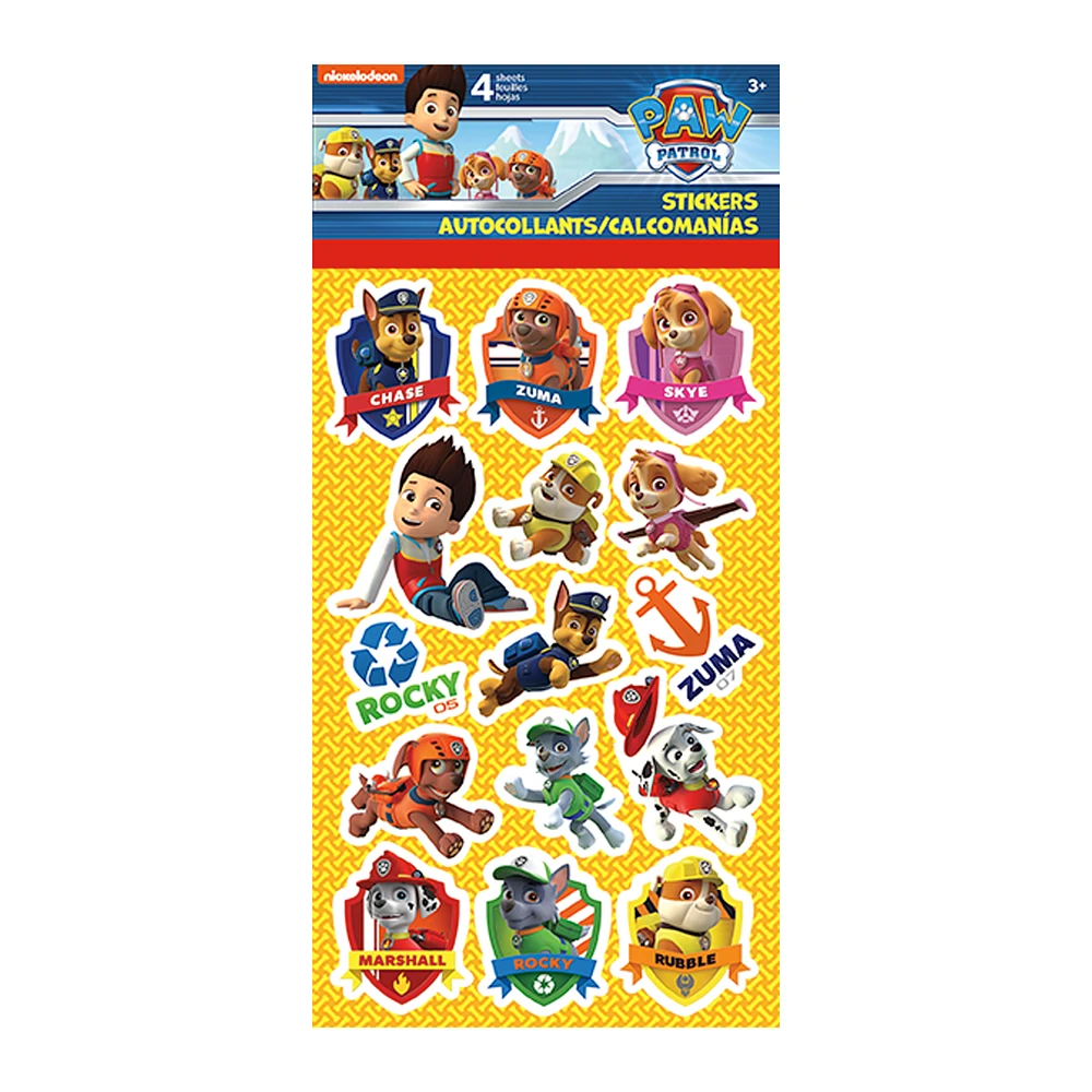 Paw Patrol™ Stickers 4 Sheets