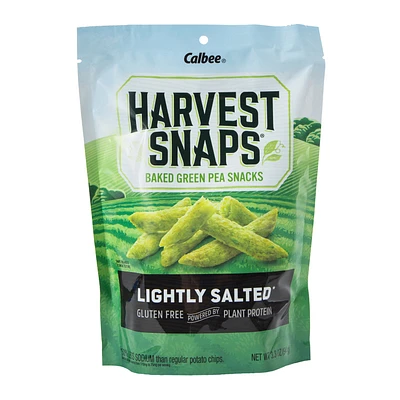 harvest snaps original lightly salted green pea snack crisps