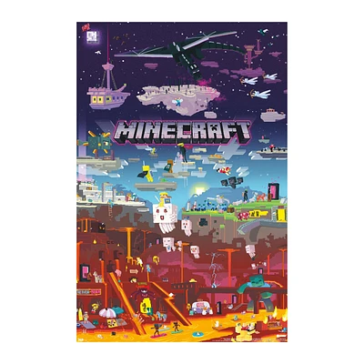 Minecraft™ World Poster 22.37in x 34in