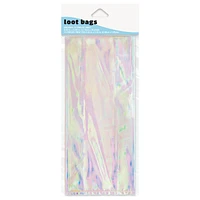 12-count iridescent cellophane loot bags with twist ties