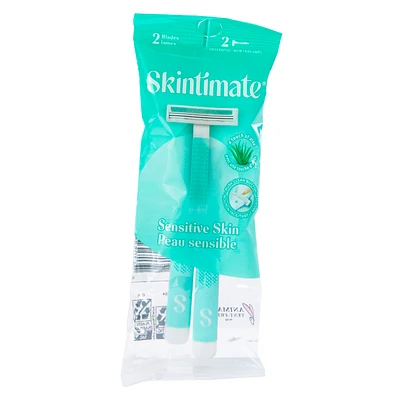 Skintimate® Sensitive Skin Double Blade Razors 2-Pack