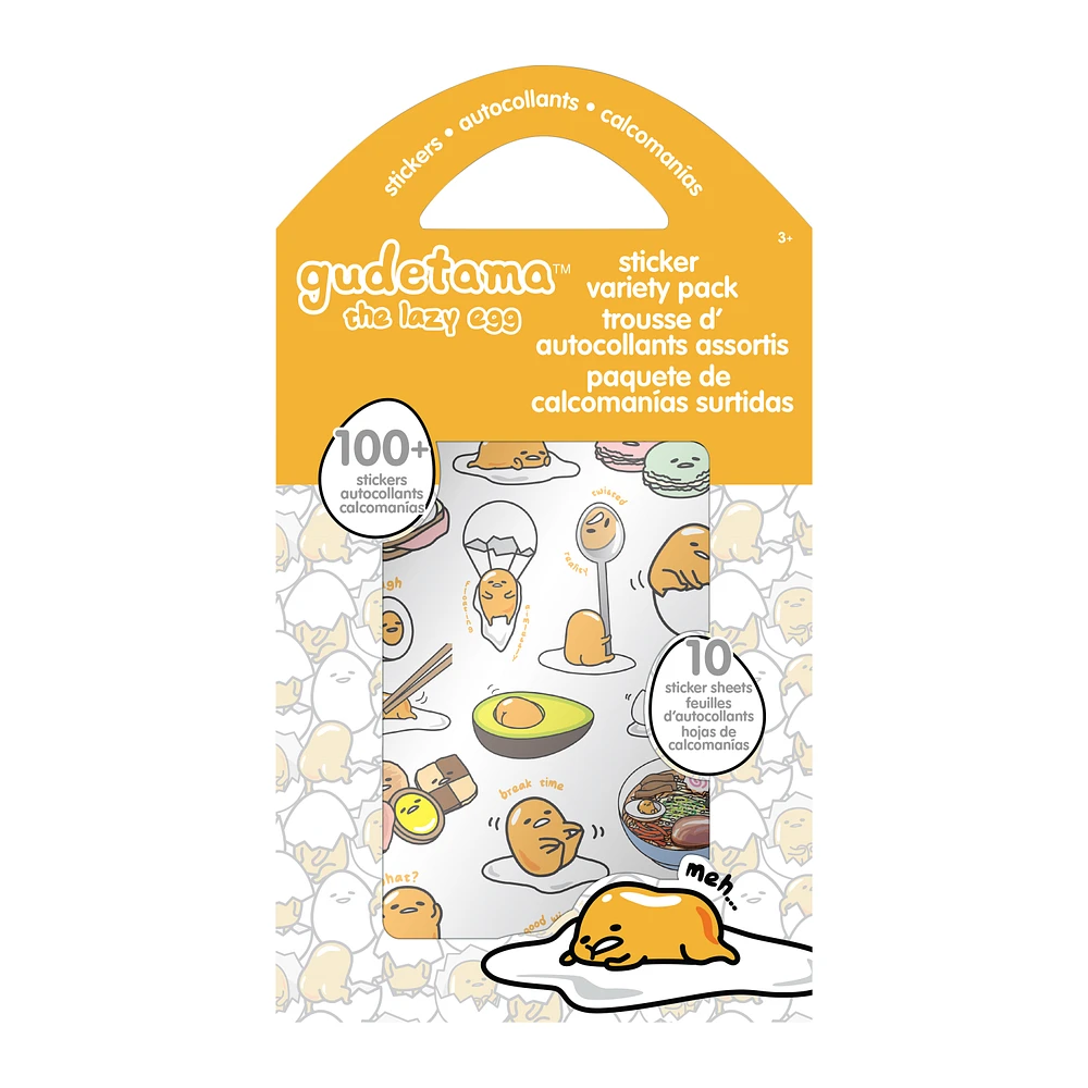 Gudetama The Lazy Egg™ Sticker Variety Pack With 100+ Stickers