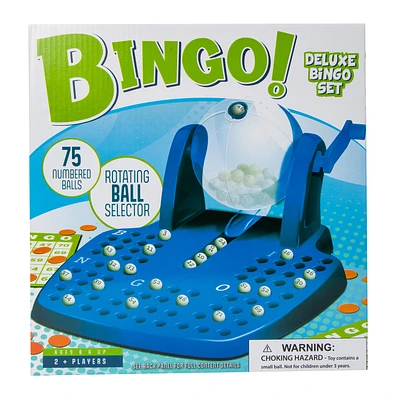 deluxe bingo game set with clear cage & flash board