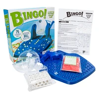 deluxe bingo game set with clear cage & flash board