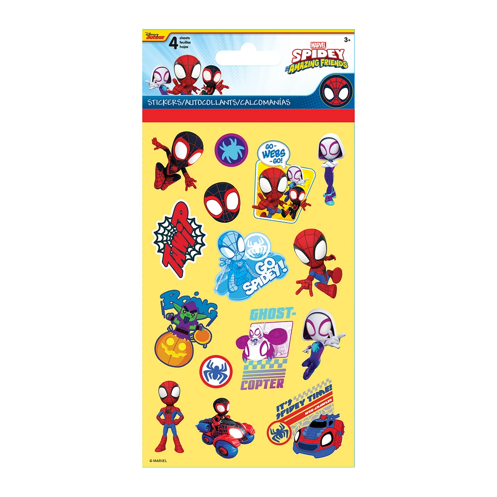 Spidey And His Amazing Friends Stickers 4 Sheets