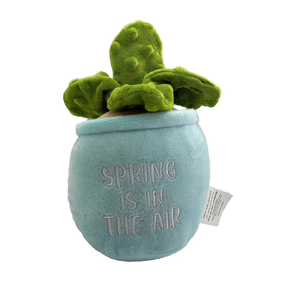 potted plant plush dog toy with squeaker