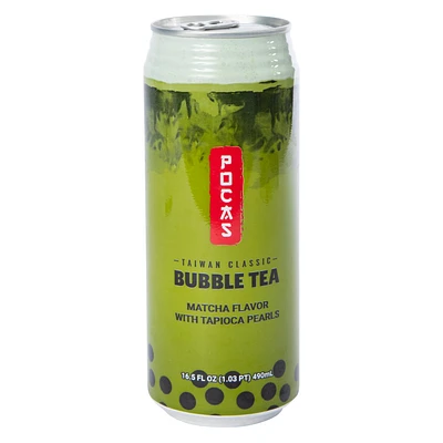 pocas matcha flavor bubble tea 16.5 fl.oz