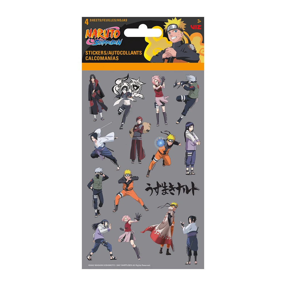 Naruto Shippuden™ Stickers 4 Sheets
