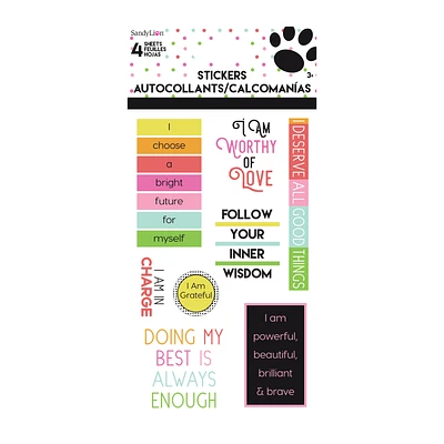 Affirmation Stickers 4 Sheets
