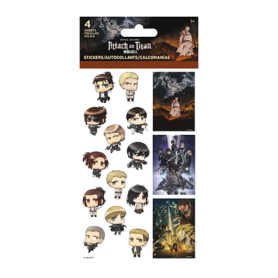 Attack On Titan™ Stickers 4 Sheets