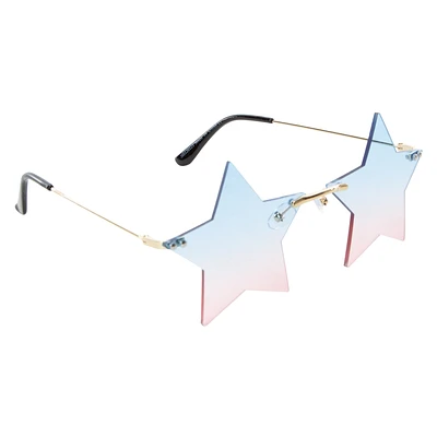 Ladies Rimless Star Sunglasses