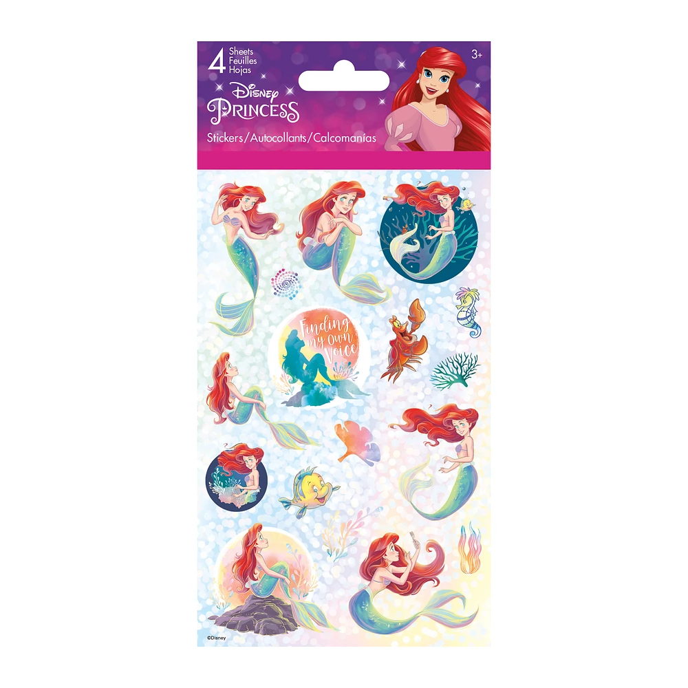 Disney Princess The Little Mermaid Stickers 4 Sheets