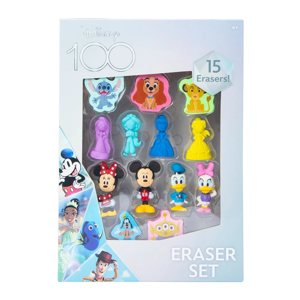 Disney 100 eraser set 15-count