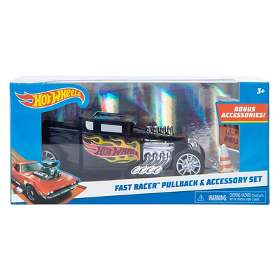 hot wheels® fast racer™ pullback & accessory kit