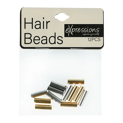 Expressions® Gold & Silver Hair Beads 12-Count