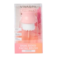 Dual Sided Facial Brush With Holder