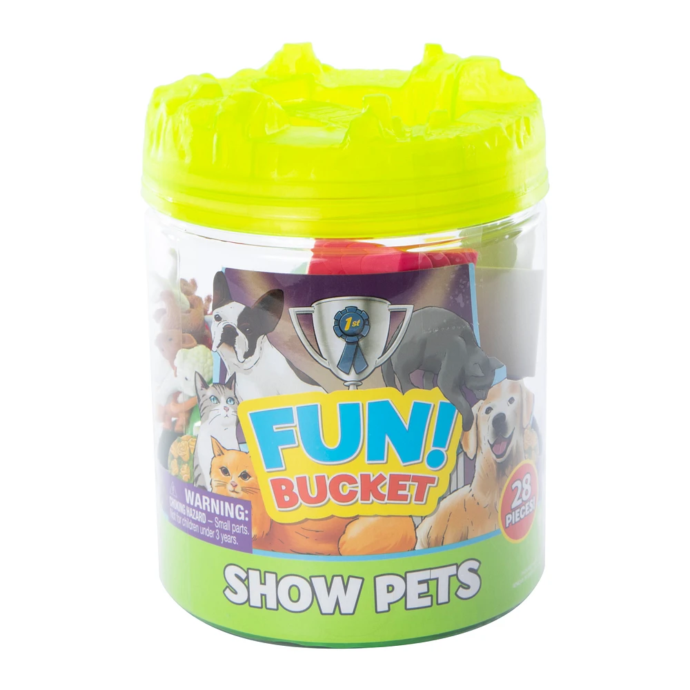 Fun Bucket Animal Action Figures Playset 28-count