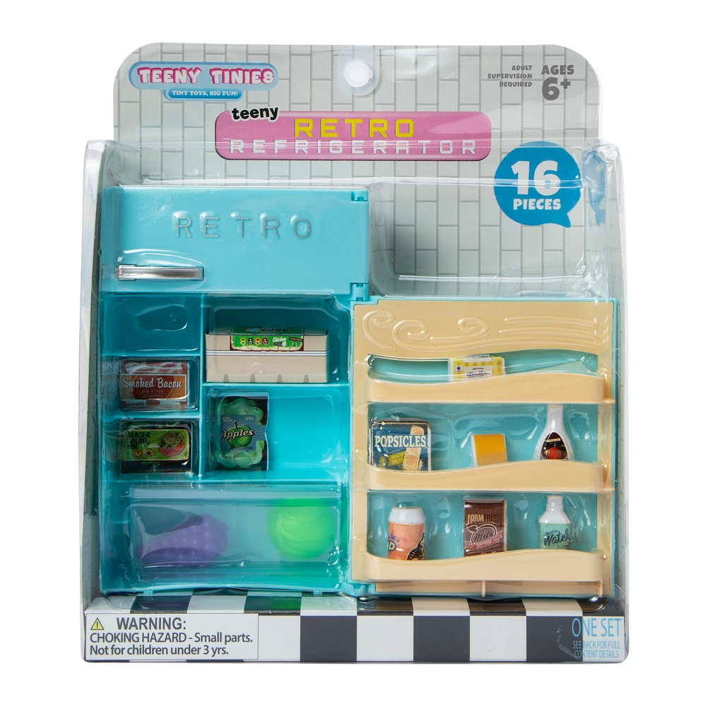 Teeny Tinies Retro Refrigerator 16-Piece Set